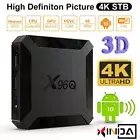 HD Media Player Smart TV WI-FI AU PLUG UHD Android 10 X96Q 4K Media Player 1+8GB