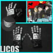 Fire Force Shinra Kusakabe PU Leather Full Finger Gloves Mask Cosplay Party Prop