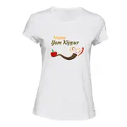Jewish Holiday Happy Yom Kippur White Female Ladies Women T Shirt Tee Top