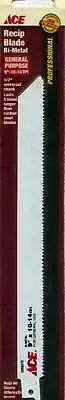 9" Reciprocating Saw Blade 10/14Tpi ACE Saw Blades 99372 082901067306
