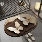 Comfortable 3D Butterfly Bathroom Mat Thickened Diatom Mud Mat Hiking