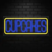 Cupcakes Sign for Business Displays | LED Flex Neon | 32"W x 13"H x 1"D