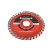GA261578 Silverline Turbo Wave Diamond Blade 115 x 22.23mm Castellated Rim