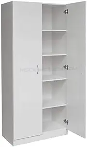 New 2 Door Pantry Cupboard Linen Storage Cabinet/Shelf Wardrobe/Kitchen/Laundry