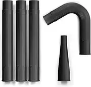 Sealegend 5-Piece Gutter Cleaning Kit Leaf Vacuum Attachment 2-1/2-inch Wet/Dry Shop Vac Accessories for Cleaning Gutter from The Ground Gutter Cleaning Tools with 3Pcs Extension Wands, Black