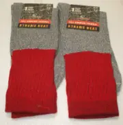 Men's Thermal Boot Socks RED "2 PAIR" - Fishing, Hunting, Winter Snow Skiing