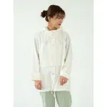 日本EME EARTH MUSIC 地球音樂旗下白色長袖夾克斗蓬外套風衣