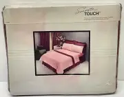 Vtg Smooth Touch Solid Dark Wine Sheet KING Size 180 Thread Count JC Penny ⭐️
