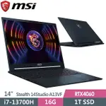 全新未拆 MSI微星 STEALTH 14STUDIO A13VF-021TW 14吋電競筆電