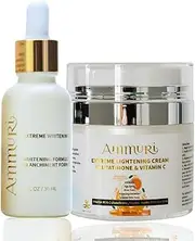 [Ammuri] Radiant Glow Skincare Set – Brightening Cream & Serum Duo (30ml Cream + 30ml Serum) – Hydrating & Nourishing for Face, Neck & Body – Even Tone & Soft Skin
