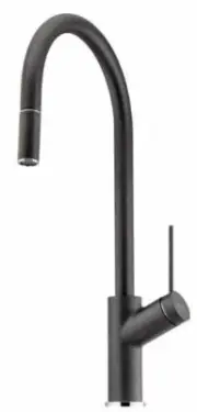 Oliveri VILO PULL OUT MIXER 464mm Ceramic Disc, Lever Handle SANTORINI BLACK