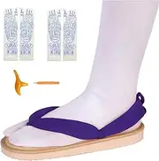 [Kvikci] Anime Demon Kamado Tanjirou Cosplay Clog Shoes Agatsuma Zenitsu Sandal with Reflexology Socks Massage Tools Set