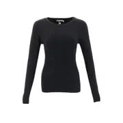 FIL Women's Ladies Knitted Crew Neck Jumper Sweater Knitwear Pullover Cotton Blend