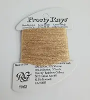Rainbow Gallery Frosty Rays Thread Golden Tan Needlepoint Cross Stitch Y062 5Yds