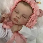 19" Lifelike Reborn Baby Dolls Loulou Newborn Sleeping Boy Painted Hair Gift Toy