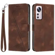 Leather Drop Protection Wallet Stand Phone Case For Xiaomi 12 5g/12x 5g/12s 5g, With Strap