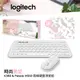 羅技 Logitech 時尚美型藍牙鍵鼠禮盒組｜K380 多工藍牙鍵盤 + Pebble M350 鵝卵石無線滑鼠 珍珠白(TW-K380M350-W#)