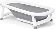 OXO TOT Splash & Store Bathtub | Baby Bathtub | Newborn Baby Essentials | for Keeping Bathtime Secure & Tidy | 0-18 Months | Tub Folds Flat for Compact Storage