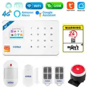Security Alarm System Kit W184 4G WIFI GSM Alarm Wireless Home Tuya Smart APP