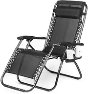 G Loungers and Recliners Folding Adjustable Sun Lounger Chair with Storage Tray Sunbed Recliner for The Beach Pool Outdoor Patio Camping c2022