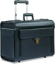 Bugatti affaires/business mallettes sur roulettes case on wheels black vegan lea