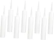 Mipcase 8Pcs Refillable Caulk Tubes Durable Plastic Sealant Caulking Tube for Easy Application Doors Windows Kitchens and Bathrooms Washable Reusable for Custom Colors