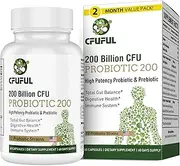 Probiotics for Women and Men 200 Billion CFU 12 Strains Probiotic Supports Digestive Immune Gut Health Organic Prebiotic Shelf Stable Probiotic Supplement for Constipation Bloating 2 Month Supply