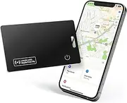 Geevon Wallet Tracker Card,Rechargeable Thin Wallet Finder Item Locater Tracker for Wallet,Luggage tag,Passports.Works with Apple Find My (iOS Only),IP68 Waterproof (1 Pack)