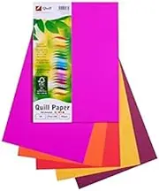 Quill, A4 Coloured Paper, 80gsm, 100 Sheets, 5 Assorted Hot Colour, for School Projects, Crafts, Flyers, Letters, Cards and Invitations