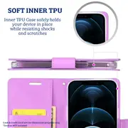 iPhone 13 Compatible Case Cover With Premium Sonata Diary - Purple