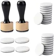 Ink Paints Mixing Blending Tool Mini Round Foam Refills, for Scrapbooking Craft, Control of Ink Placement, No More Inky Fingers Ink Blending Tool with Spare Pads for Rubber Stamping & Scrapbooking