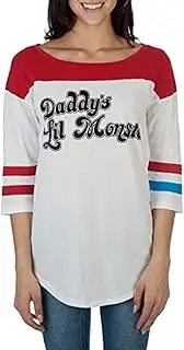 Bioworld Suicide Squad Harley Quinn Daddy's Lil Monster Juniors Raglan T-Shirt