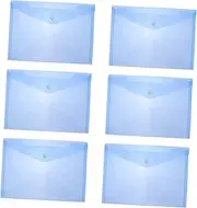 TOGEVAL 30Pcs Transparent Document Bag with Snap Button Pocket File Organizer for School and Office for Stationery Storage and Document Classification
