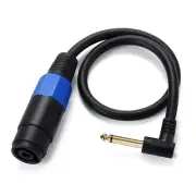Speakon Female Connector to 6.35mm 1/4" Male Mono TS Speakon Amplifier