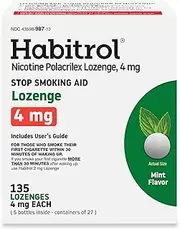 Habitrol Nicotine Lozenges 4 mg Mint Flavor – 135 Count – Stop Smoking Aid – Reduce Cravings and Withdrawal Symptoms
