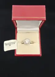 Bella Luce Rhodium Over Sterling Silver Ring YGI 925 Round CZ NWT