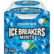 ICE BREAKERS Coolmint Sugar Free Mints Tins, 1.5 Oz (8 Count)
