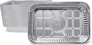 (35 Pack) Drip Pans Compatible with Weber Spirit Gas Grill, Q Grill, Genesis and Genesis II LX 200 300 Series - Disposable Aluminum Foil Grease Trays for BBQ, Roasting, Baking & Cooking