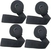 4pcs Fitness Door Buckle Door Anchor Fitness Exercise Training Strap Training Resistance Band Black