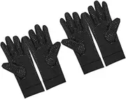 [Abaodam] 2 Pair Men Copper Fiber Compression Gloves Full Finger Non Slip Cycling Gloves for Winter Outdoor Fitness Durable Warm Multi Purpose Sports Handwear