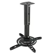 Extendable LCD LED DLP Projector Bracket Ceiling Mount 15kg Black 360 Rotation