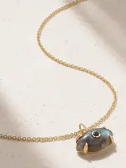 [Sydney Evan] Sydney Evan - 14-karat Gold, Labradorite And Sapphire Necklace - One size One size Gold