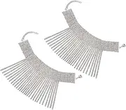 LIFKOME Unique Tassel Anklet for Women 2pcs Rhinestone Anklet Wedding Anklet Adjustable Foot Chain Stylish Her