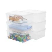 Shoe Storage Box Clear Plastic Stackable Storage box with Lid Durable Contain...
