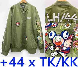 BLACK全新KAIKAI KIKI村上隆x Lewis Hamilton滿版+44刺繡DOB空軍外套MA-1夾克