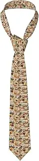 [WURTON] 3d Beautiful Maritime Summer Print Men'S Neckties Tie,Funny Novelty Neck Ties Cravat For Groom,Father, And Groomsman