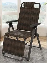 Rattan Zero Gravity Chair for Adults Indoor&Outdoor Adjustable Recliner Folding with Pillow and Widened Armrest Heavy Duty Lounge Tanning Chair for Patio Balcony Garden FANDIAO