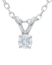 Nephora 14K 0.10 ct. tw. Diamond 4 Prong Solitaire Necklace