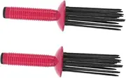 Ipetboom Travel-friendly Curly Hair Styling 2pcs Round Curls Comb Hair Curler Roll Comb Anti-frizz Brush for Easy Voluminous Curls