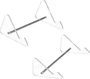 Coehaopike 2pcs Computer Keyboard Stand Book Display Stand Keyboard Stand for Desktop Mechanical Keyboard Stand Keyboard Display Shelf Photo Holder Stand Keyboard Holder Stainless Steel (transparen)